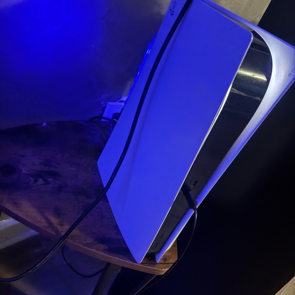 Sony PS5 Console White Black Futuristic Design